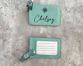 Personalized luggage tag, Leather luggage tag, Personalized Travel Gift, Personalized Gifts, Groomsman gift, leather accessory, suitcase tag