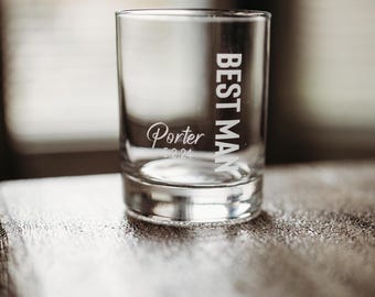 Groomsmen Whiskey Glasses, Groomsmen Gift Idea, Engraved Old Fashion, Personalized Groomsmen, Best Man Gift, Groomsmen Proposal Gifts