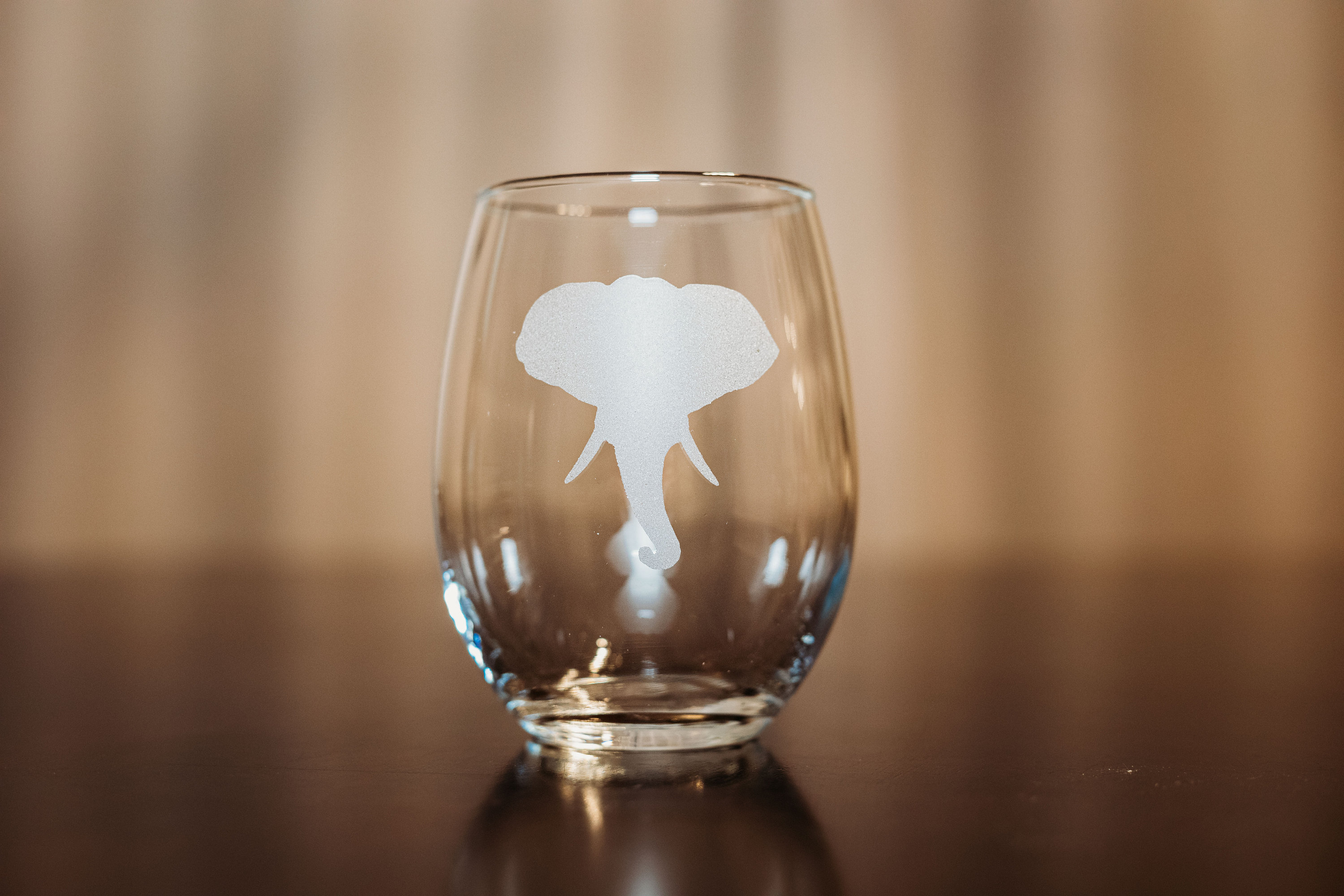 Animal Etched Wine Glass etched wine glass animal head Etsy