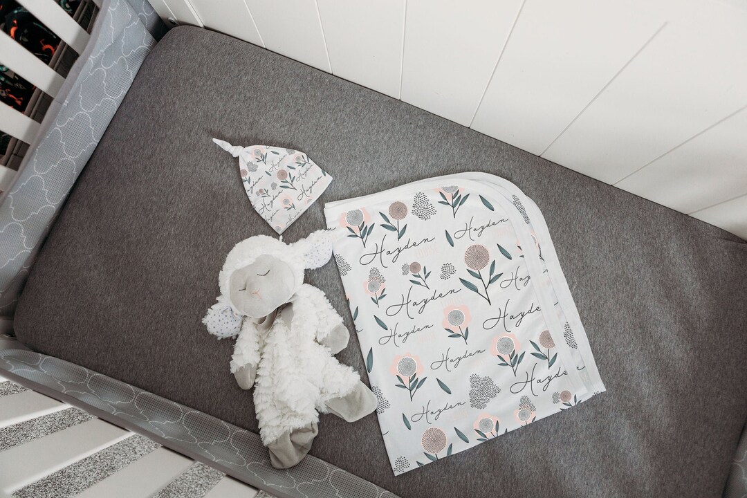 Personalized Swaddle Blanket Custom Swaddle Blanket Baby Swaddle