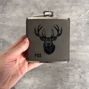 Personalized Flask, Flask Gift For Men, Groomsmen Gifts, Dad Gifts, Custom Flask, Engraved Leather Flask, Bachelor Party Gifts