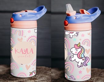 Personalized water bottle, kids water bottle, kid name water bottle, Back to school gift, personalized kids cup, kids tumbler, kid cup
