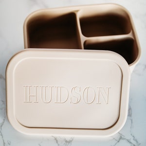 Silicone lunch box, personalized lunch box, bento box, custom lunch box, back to school, school lunch box, custom bento box, gifts for kids