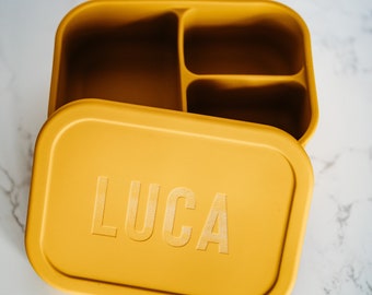 Silicone lunch box, personalized lunch box, bento box, custom lunch box, back to school, school lunch box, custom bento box, gifts for kids