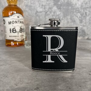 Personalized Flask, Flask Gift For Men, Groomsmen Gifts, Dad Gifts, Custom Flask, Engraved Leather Flask, Bachelor Party Gifts