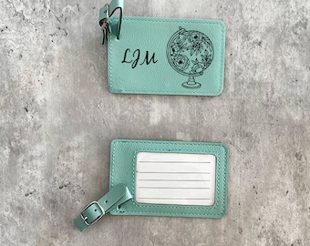 Personalized luggage tag, Leather luggage tag, Personalized Travel Gift, Personalized Gifts, Groomsman gift, leather accessory, suitcase tag