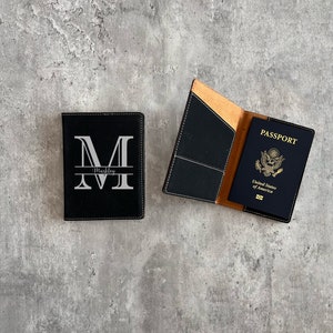 Personalized passport holder, Leather passport holder, Personalized Travel, Personalized Gifts, Groomsman gift, personalized passport cover image 1