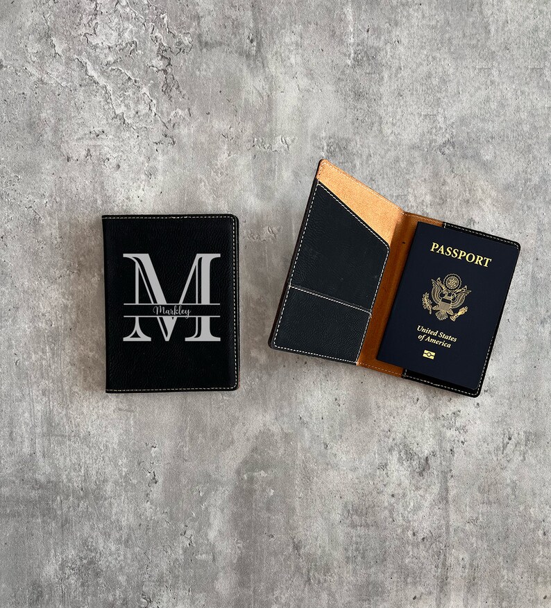 Personalized passport holder, Leather passport holder, Personalized Travel, Personalized Gifts, Groomsman gift, personalized passport cover image 1