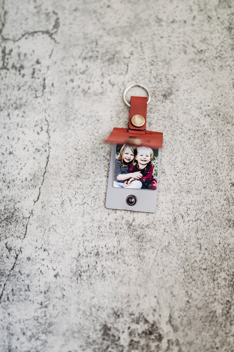 Photographing Keychains Leather Photo Keychain, Leather Keychain, Photo Keychain, Gift for Him ...