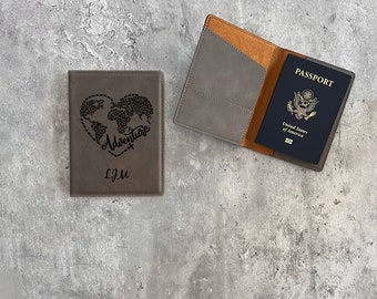 Personalized passport holder, Leather passport holder, Personalized Travel, Personalized Gifts, Groomsman gift, personalized passport cover