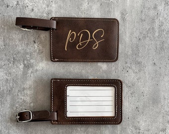 Personalized luggage tag, Leather luggage tag, Personalized Travel Gift, Personalized Gifts, Groomsman gift, leather accessory, suitcase tag