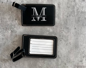 Personalized luggage tag, Leather luggage tag, Personalized Travel Gift, Personalized Gifts, Groomsman gift, leather accessory, suitcase tag