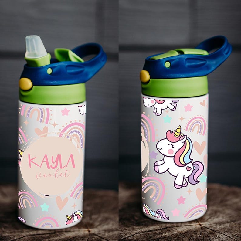 Personalized Water Bottle, Kids Water Bottle, Kid Name Water Bottle ...