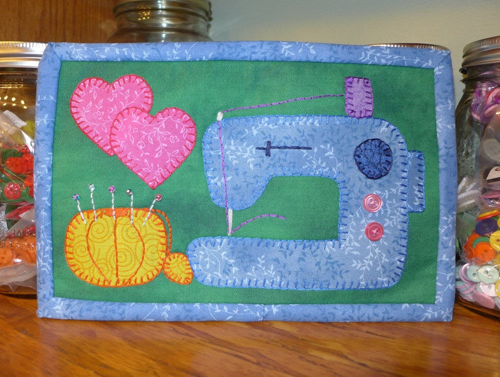 PDF Pattern for Sewing Machine Mug Rug Sewing Machine Mini Etsy