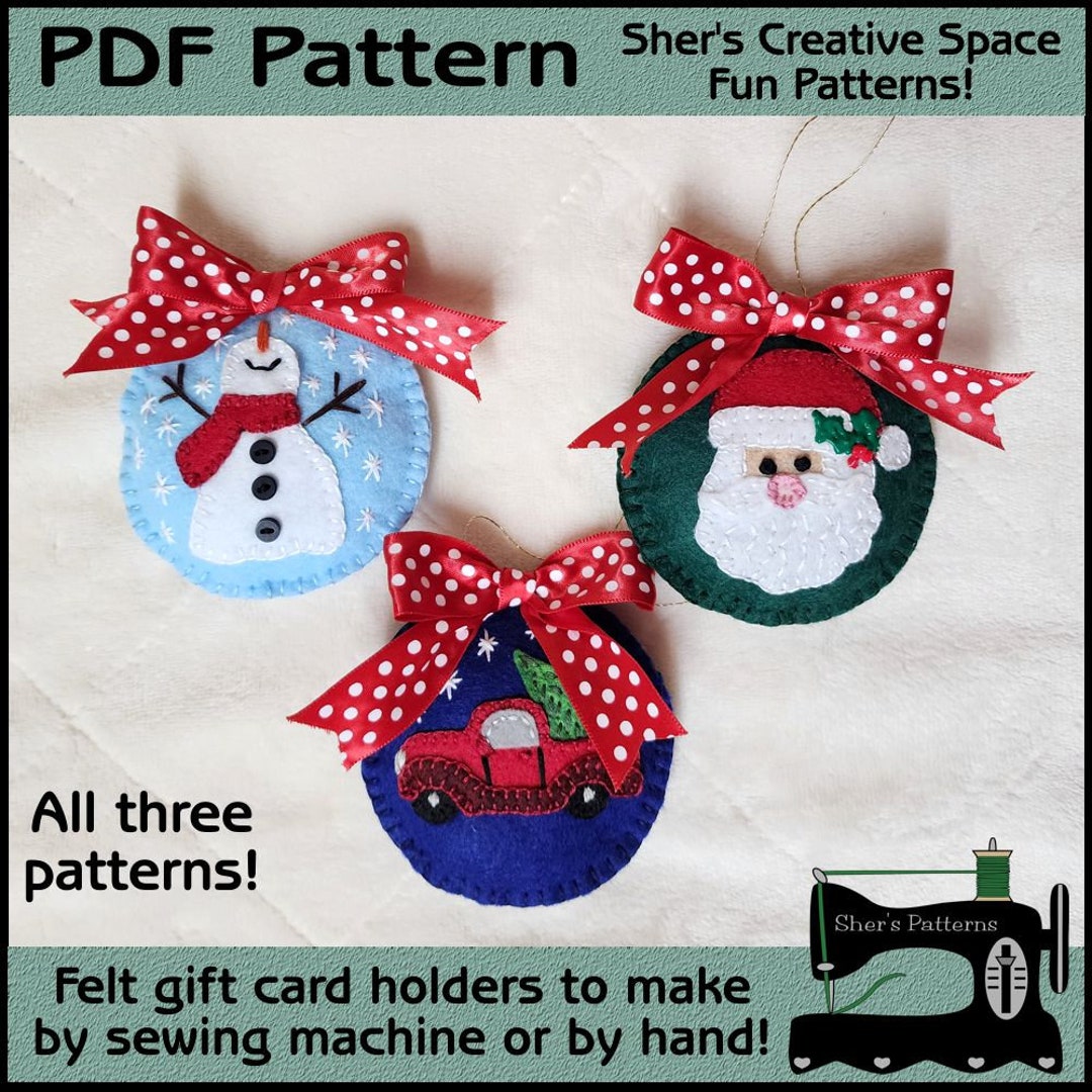 PDF Pattern for Felt Ornaments, Christmas Ornament, Christmas Decor