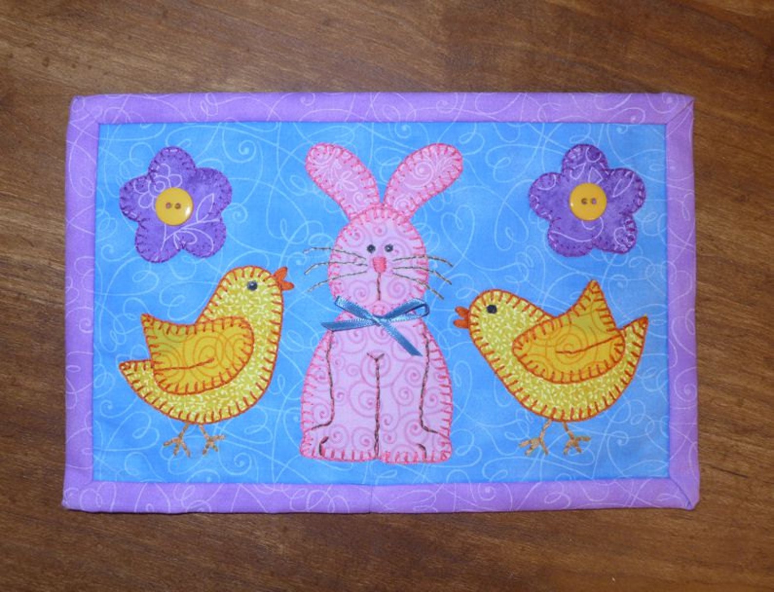 PDF Pattern for Bunny & Chick Mug Rug Bunny Mug Rug Pattern Etsy