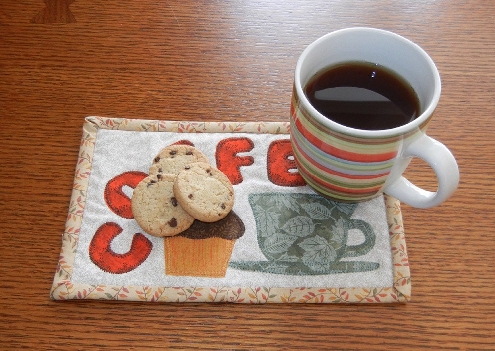 PDF Pattern for Coffee Mug Rug Coffee Mug Rug Pattern Coffee Etsy