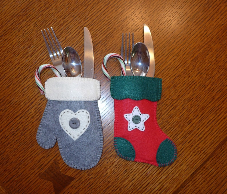 PDF Pattern for Silverware Holders Christmas Table Etsy