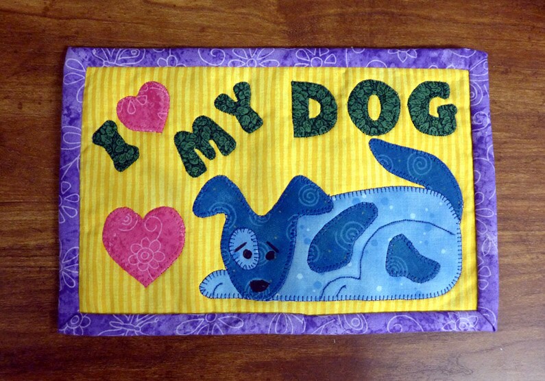 PDF Pattern for Dog Mug Rug Love My Dog Mug Rug Pattern Dog Etsy