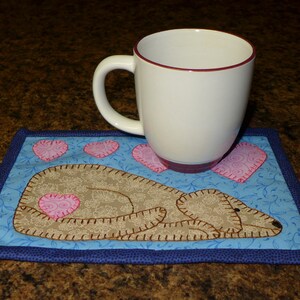 PDF Pattern for Puppy Mug Rug, Dog Mug Rug Pattern, Dog Candle Mat ...