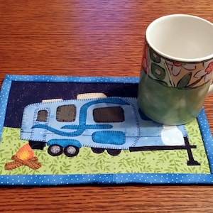 PDF Pattern for Camping Mug Rug, Camper Mug Rug Pattern, Camper Mini Quilt Pattern, Camp Mug Rug, Camp Pattern, Sewing Pattern, Tutorial image 2