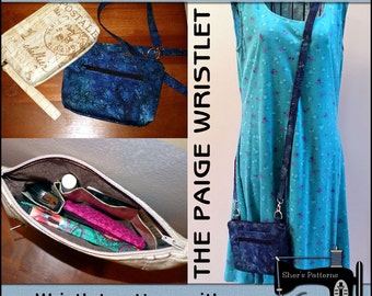Patrón PDF para bolso de mano Paige, patrón de funda para celular, patrón de bolso de mano, patrón de bolso bandolera, patrón de costura de bolso, tutorial, bricolaje