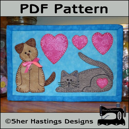 PDF Pattern for Cat & Dog Mug Rug Dog Mug Rug Pattern Cat - Etsy