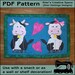 PDF Pattern for Cow Mug Rug, Cow Mini Quilt Pattern, Cow Applique ...