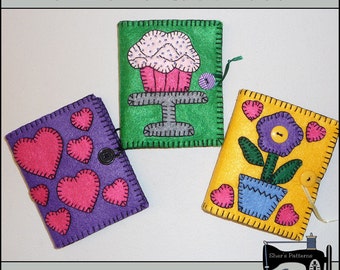 PDF Pattern for Felt Gift Card Holder, Credit Card Holder, Felt Wallet - Sewing Pattern, Tutorial, DIY