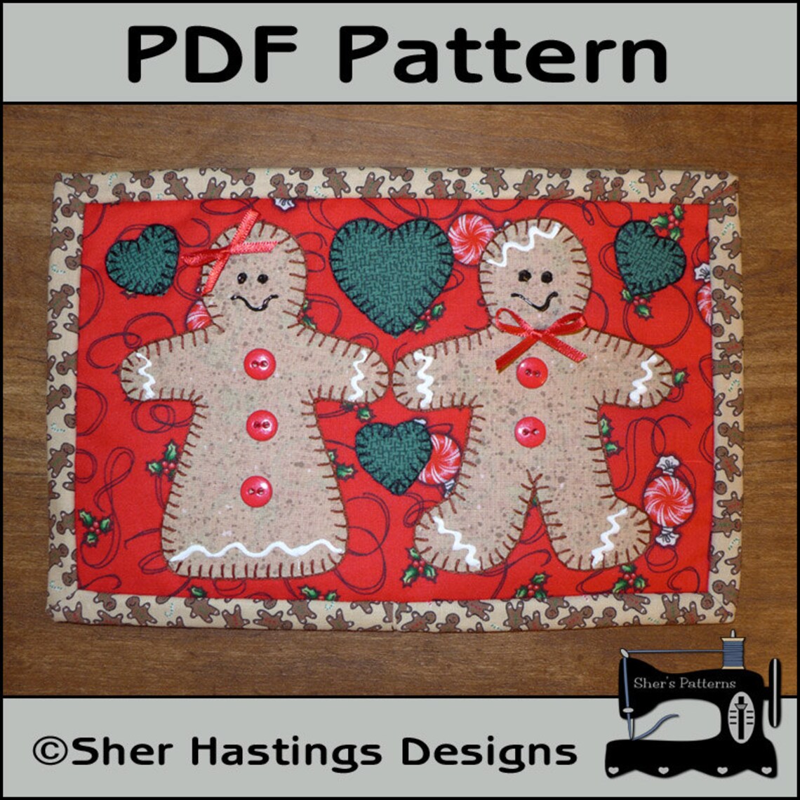 PDF Pattern for Christmas Mug Rug Bundle Vol 1 Mug Rug Etsy