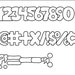 Chunky Numbers Applique Templates - Symbols Applique Pattern - Numbers ...