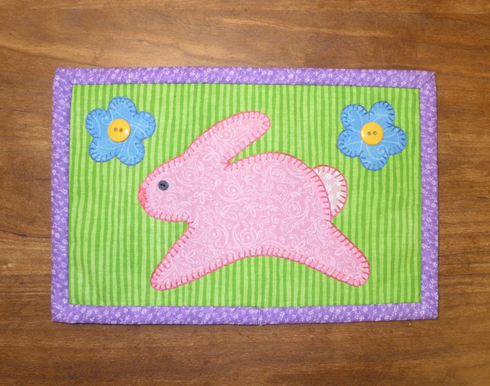 PDF Pattern for Bunny Mug Rug Bunny Mug Rug Patterneaster Etsy