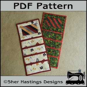 PDF Schnittmuster für Weihnachtskartenhalter, Schnittmuster für Weihnachtskarten, Taschenmuster, Anleitung, DIY