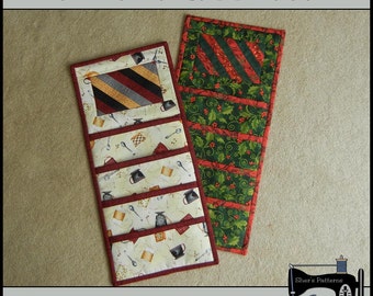 PDF Pattern for Christmas Card Holder, Pocket Wall Hanging Pattern, Wall Organizer Pattern, Sewing Pattern, Tutorial, DIY