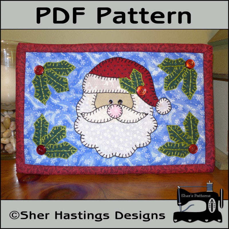 Christmas Mug Rug Etsy