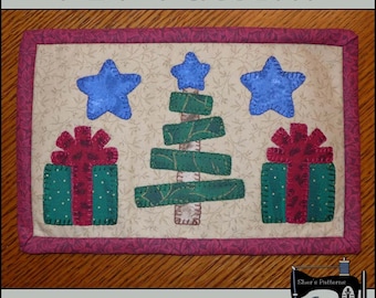 Patrón PDF para Alfombra de Taza de Navidad, Patrón de Alfombra de Taza de Árbol de Navidad, Patrón de Mini Edredón de Árbol de Navidad - Patrón de Costura, Tutorial, Bricolaje