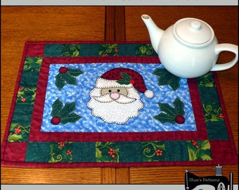 PDF Pattern - Santa Table Runner, Christmas Table Runner, Christmas Table Topper Pattern, Santa Quilt Pattern, Sewing Pattern, Tutorial, DIY