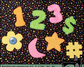 Chunky Numbers Applique Templates - Symbols Applique Pattern - Numbers Template - Numbers Applique Template, PDF Pattern, DIY