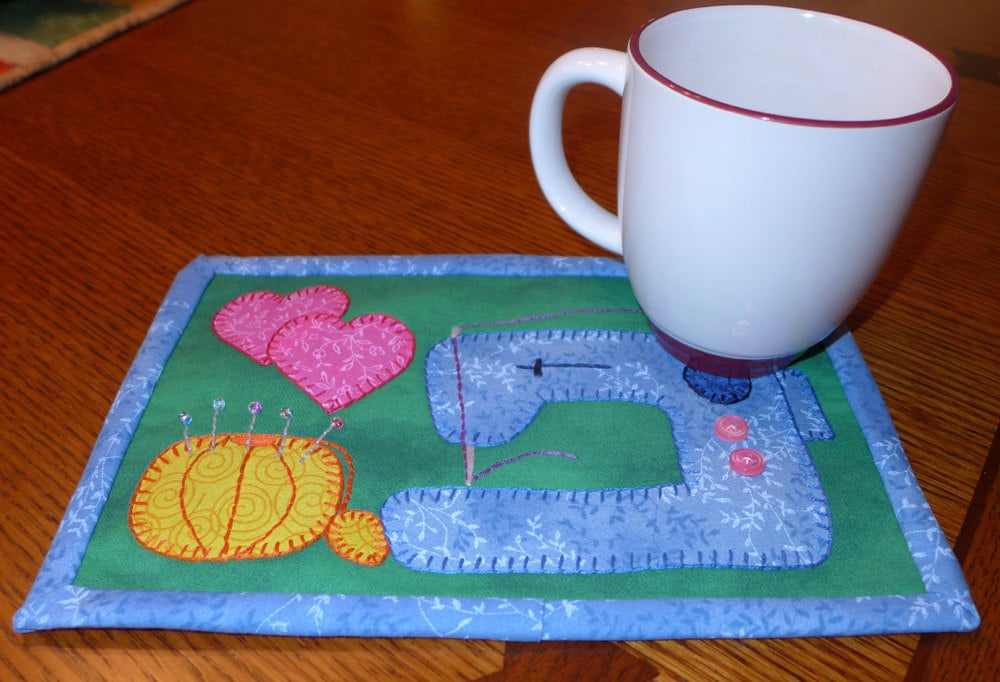 PDF Pattern for Sewing Machine Mug Rug Sewing Machine Mini Etsy