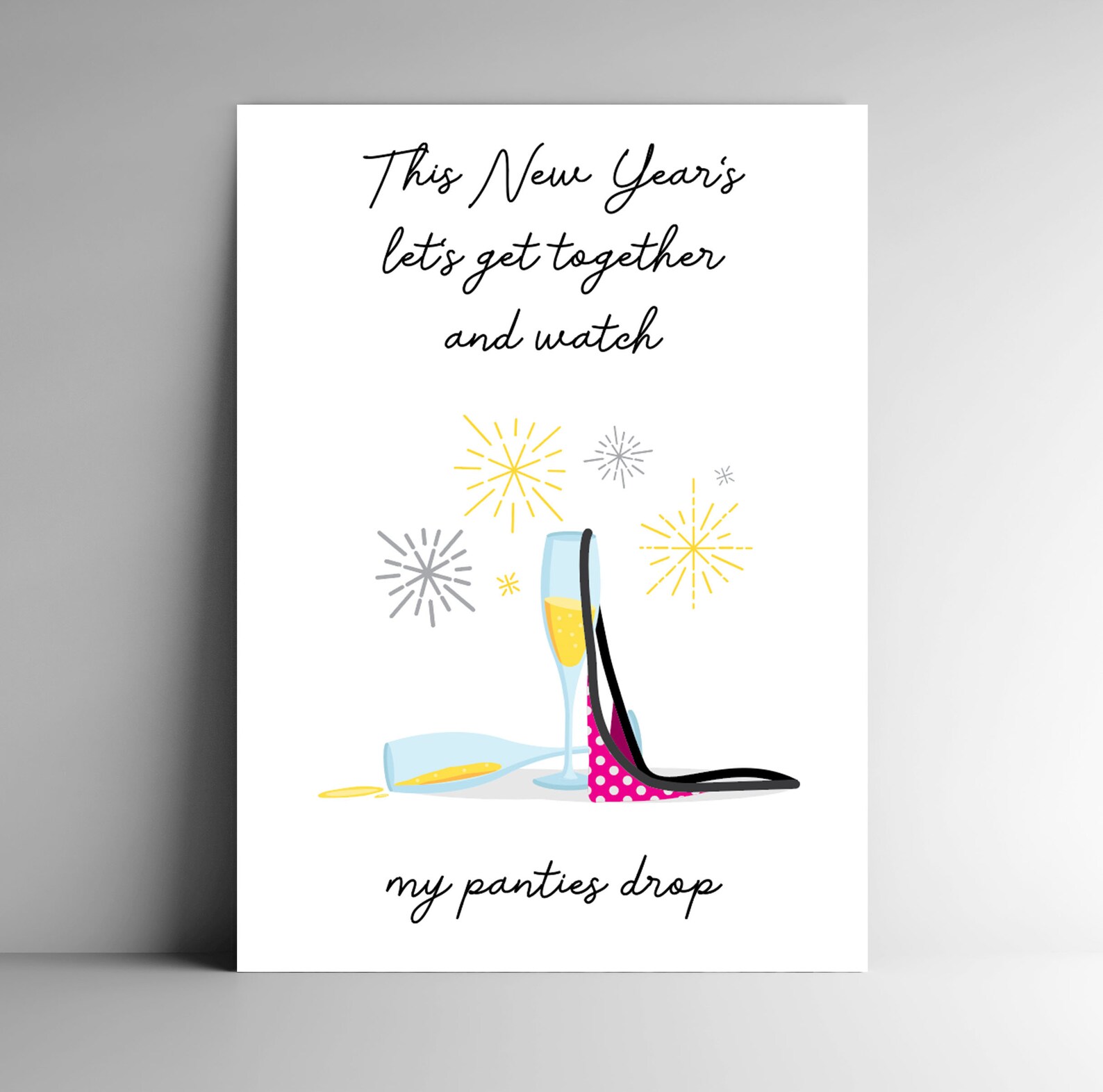 Naughty New Year's Funny Greeting Cards Etsy