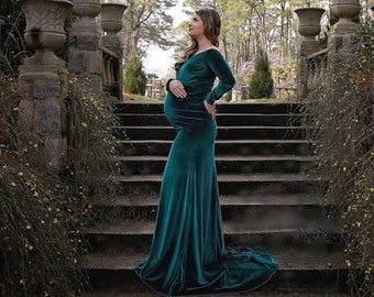 emerald green dress maternity