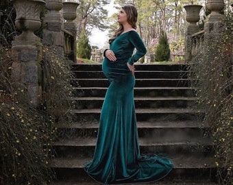 green velvet maternity dress Big sale ...