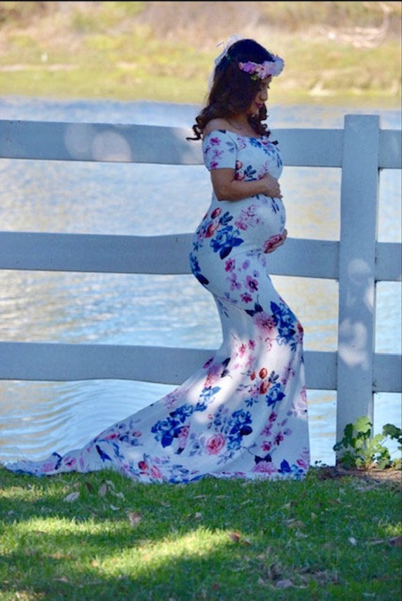 Maternity Dress Baby Shower Dress Flower Dress for Etsy