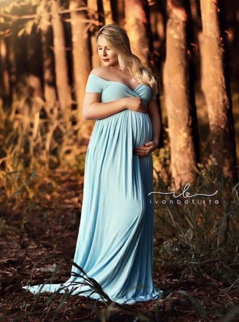 Maternity  dress for photo shoot, Sweetheart short sleeve maternity dress, Baby shower dress, maternity dress for photoshoot 