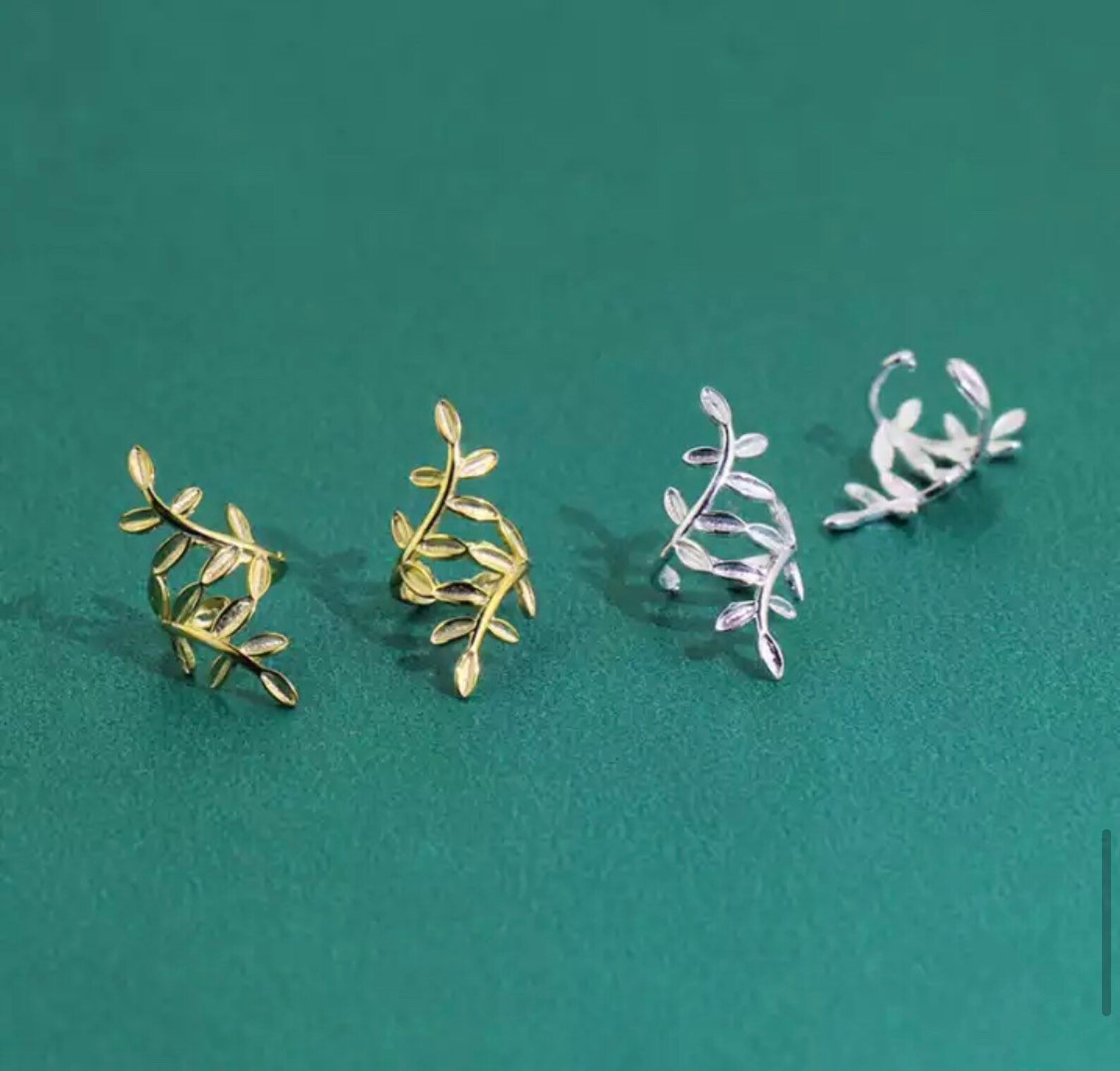 Sterling Silver Branch Ear Cuff/leaf Ear Cuff/ Sterling Silver Etsy