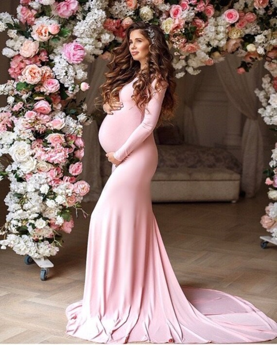 Baby shower long sleeve dress Clearance