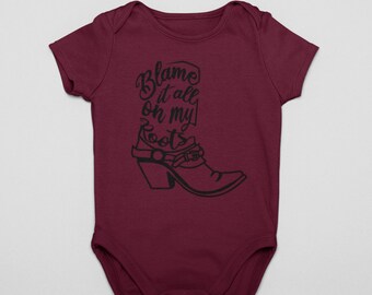 burgundy baby onesie