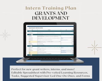 Intern Training Plan Toolkit (Grants and Development), New Grant Writer Learning Plan