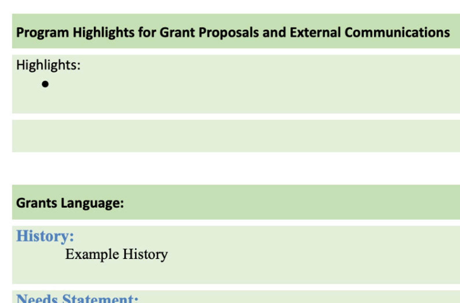 Nonprofit Program Logic Model for Grants Language Documentation - Etsy