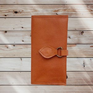 Cartera de mujer, Cartera de piel marrón para mujer, Cartera única, Cartera grande para mujer, Carteras largas para mujer, Regalo para ella, Cartera de piel marrón